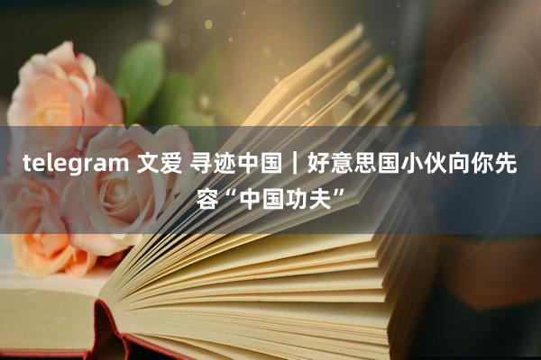 telegram 文爱 寻迹中国｜好意思国小伙向你先容“中国功夫”