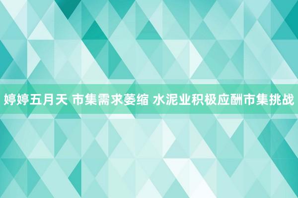 婷婷五月天 市集需求萎缩 水泥业积极应酬市集挑战