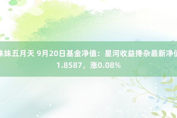 妹妹五月天 9月20日基金净值：星河收益搀杂最新净值1.8587，涨0.08%