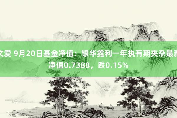 文爱 9月20日基金净值：银华鑫利一年执有期夹杂最新净值0.7388，跌0.15%