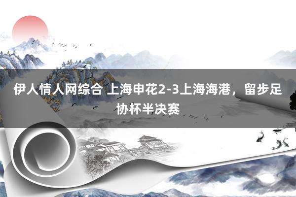 伊人情人网综合 上海申花2-3上海海港，留步足协杯半决赛