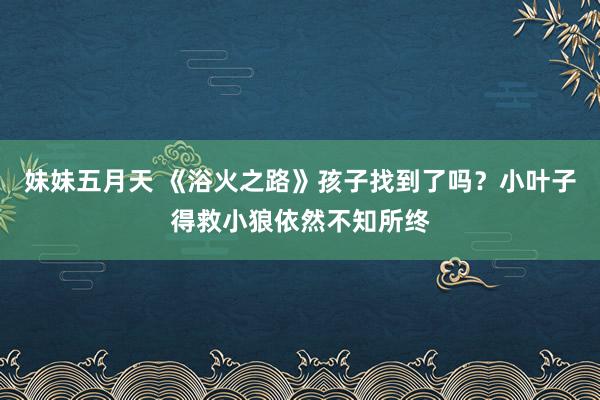 妹妹五月天 《浴火之路》孩子找到了吗？小叶子得救小狼依然不知所终