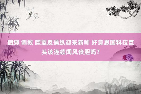 捆绑 调教 欧盟反操纵迎来新帅 好意思国科技巨头该连续闻风丧胆吗？