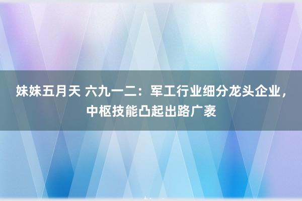 妹妹五月天 六九一二：军工行业细分龙头企业，中枢技能凸起出路广袤