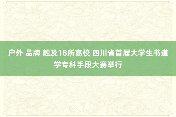 户外 品牌 触及18所高校 四川省首届大学生书道学专科手段大赛举行