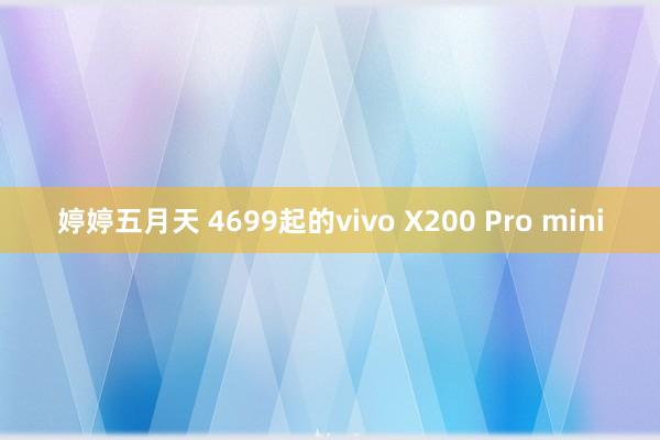 婷婷五月天 4699起的vivo X200 Pro mini