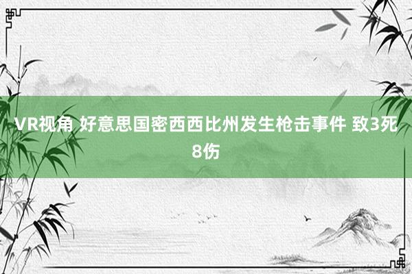 VR视角 好意思国密西西比州发生枪击事件 致3死8伤