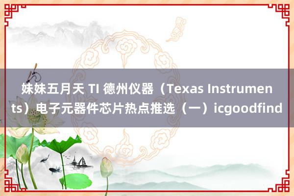 妹妹五月天 TI 德州仪器（Texas Instruments）电子元器件芯片热点推选（一）icgoodfind