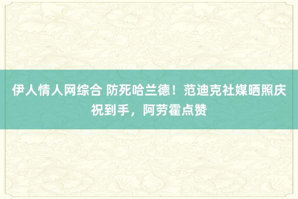 伊人情人网综合 防死哈兰德！范迪克社媒晒照庆祝到手，阿劳霍点赞