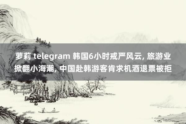 萝莉 telegram 韩国6小时戒严风云， 旅游业掀翻小海潮， 中国赴韩游客肯求机酒退票被拒