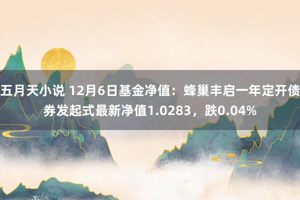 五月天小说 12月6日基金净值：蜂巢丰启一年定开债券发起式最新净值1.0283，跌0.04%