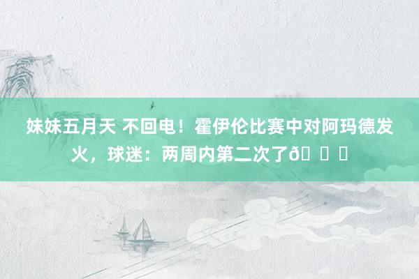 妹妹五月天 不回电！霍伊伦比赛中对阿玛德发火，球迷：两周内第二次了👀