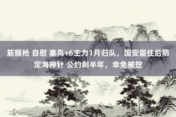 筋膜枪 自慰 塞鸟+6主力1月归队，国安留住后防定海神针 公约剩半年，幸免被挖