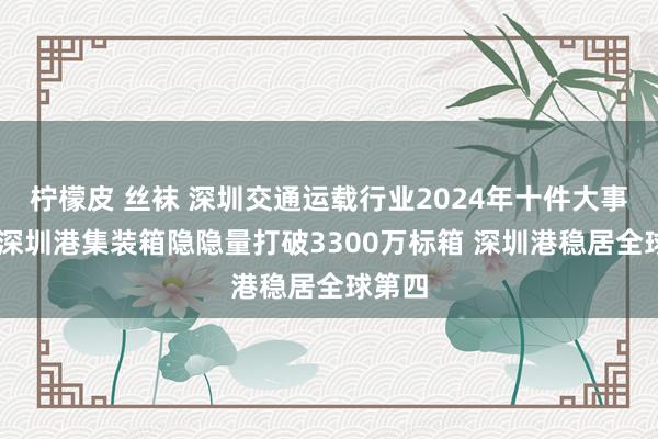 柠檬皮 丝袜 深圳交通运载行业2024年十件大事发布 深圳港集装箱隐隐量打破3300万标箱 深圳港稳居全球第四